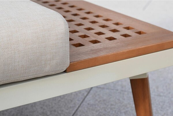 LOUNGE GARNITURA akacija trd les aluminij
