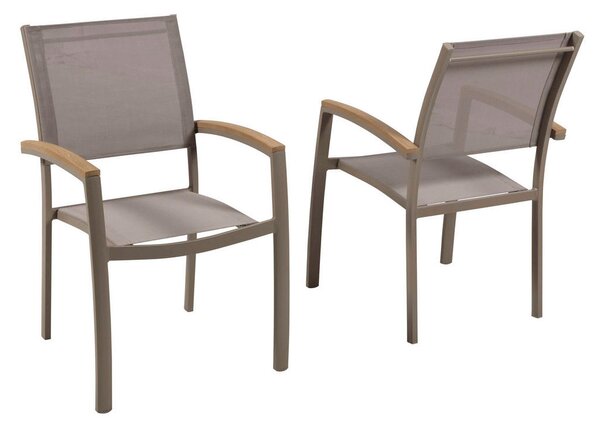 SET VRTNIH STOLOV aluminij naravne barve, barve šampanjca