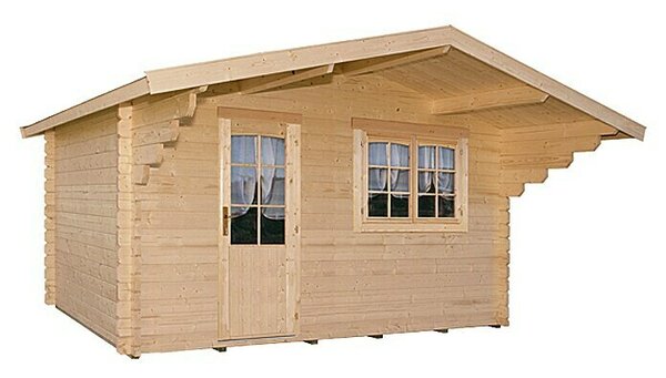 Kiehnholz Vrtna hiška Östersund (Zunanje dimenzije vključno s strešnim previsom (Š x G): 437 x 423 cm, Les, Rjava)