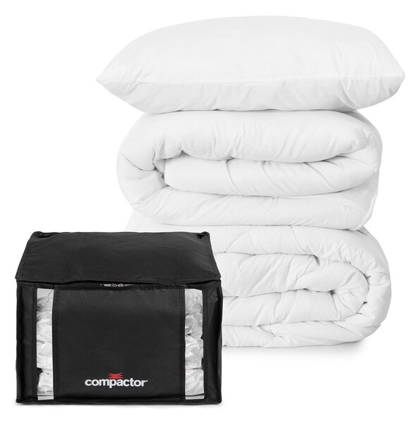 Črna škatla za shranjevanje oblačil Compactor XXL Black Edition 3D Medium, 125 l