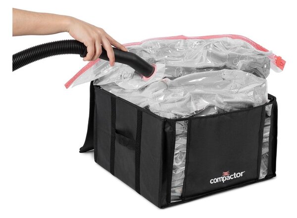 Črna škatla za shranjevanje oblačil Compactor XXL Black Edition 3D Medium, 125 l