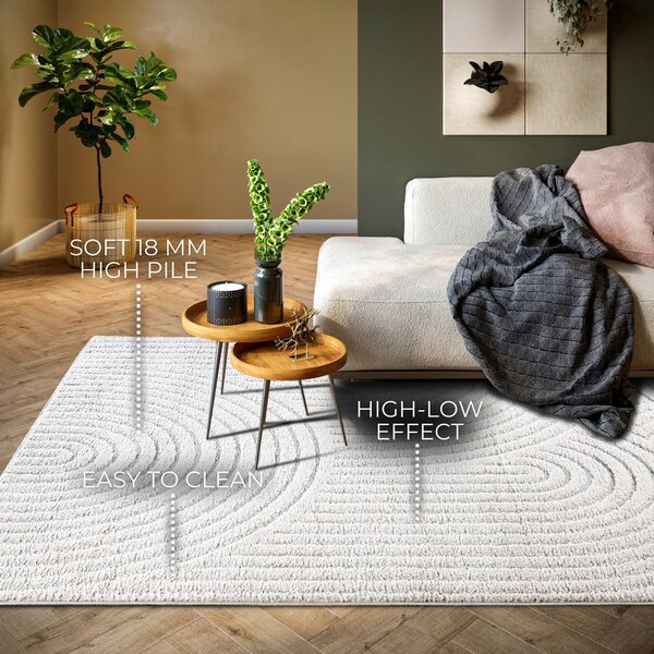 Bela preproga 80x120 cm Panglao New York White – Elle Decoration