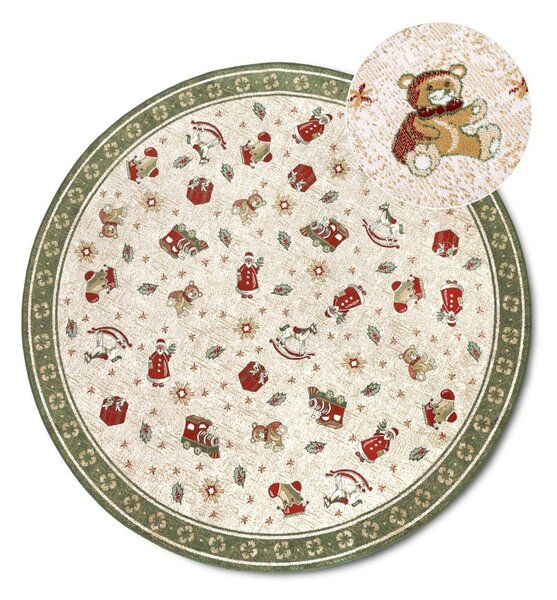 Zelena okrogla preproga z božičnim motivom iz mešanice bombaža ø 160 cm Toy's Delight Green Christmas – Villeroy&Boch