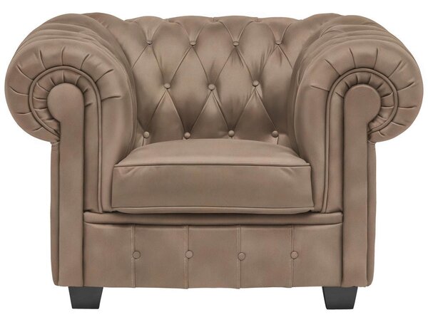 CHESTERFIELD FOTELJ, svetlo rjava tekstil