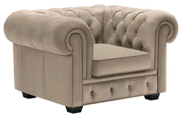 CHESTERFIELD FOTELJ, bež tekstil