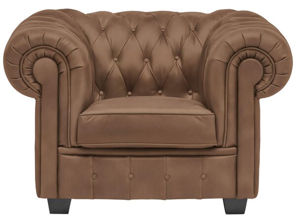 CHESTERFIELD FOTELJ, rjava tekstil