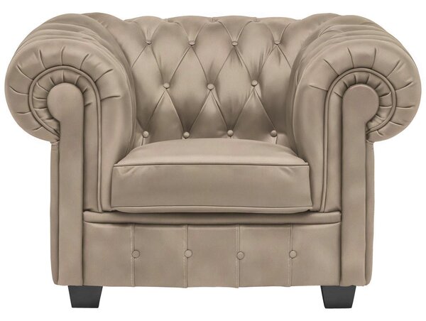 CHESTERFIELD FOTELJ, bež tekstil