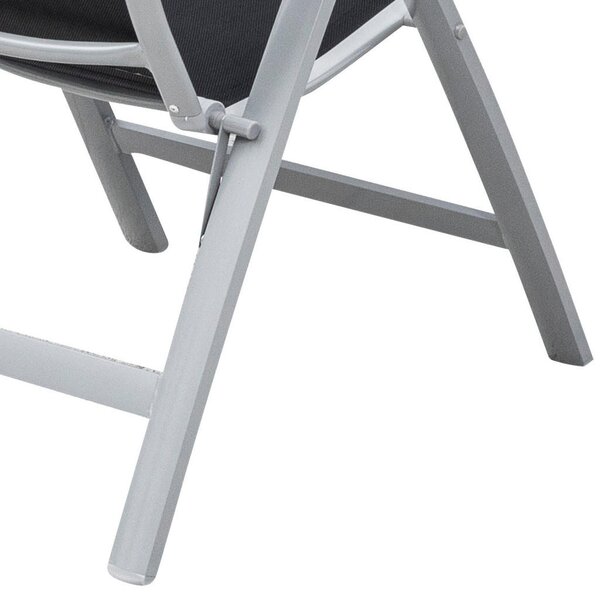 SET ZLOŽLJIVIH VRTNIH SEDEŽEV aluminij črna