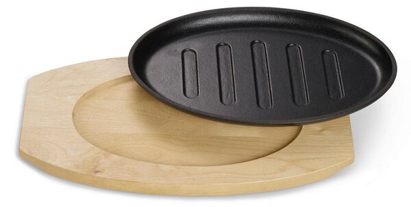SET PONEV Oval mit Grillstreifen lito železo 4-delni