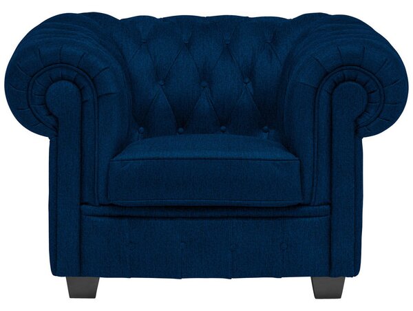 CHESTERFIELD FOTELJ, modra tekstil