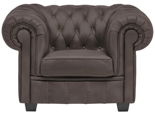 CHESTERFIELD FOTELJ, sivorjava tekstil