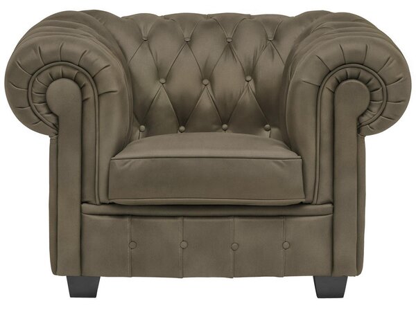 CHESTERFIELD FOTELJ, umazano rjava tekstil