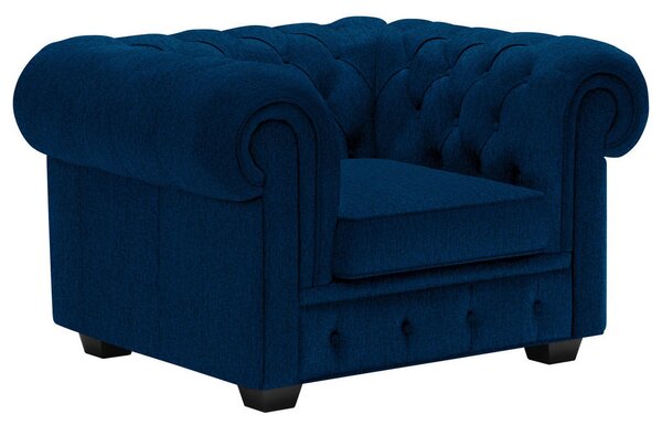 CHESTERFIELD FOTELJ, modra tekstil