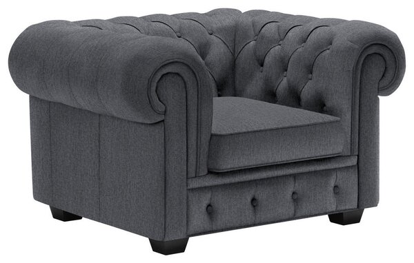 CHESTERFIELD FOTELJ, siva tekstil