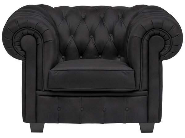 CHESTERFIELD FOTELJ, črna tekstil