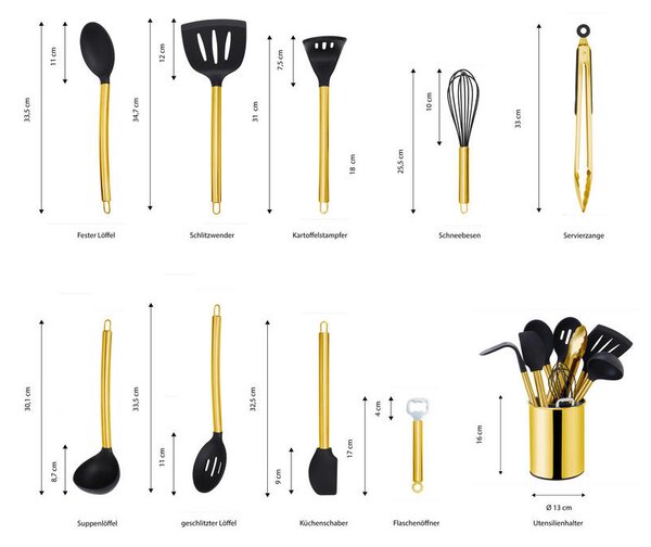 SET KUHINJSKIH PRIPOMOČKOV 13 cm