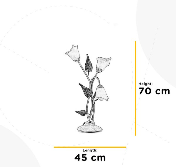 NAMIZNA SVETILKA Ivory 45/45/70 cm