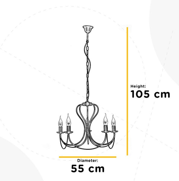 LESTENEC Ivory 55/105 cm E14