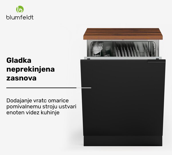 Blumfeldt WoodVista omarica za pomivalni stroj, Robustna delovna plošča, Brezhibna integracija
