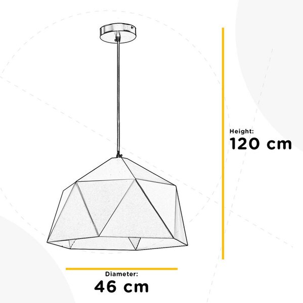 VISEČA SVETILKA 46/120 cm E27