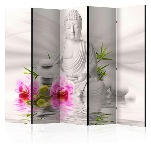 Artgeist Paravan Buddha And Orchids I, 5-Delni, Enostranski