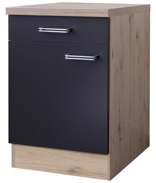 FlexWell Kuhinjska Spodnja Omarica Milano, Antracit, Hrast, Š. 60