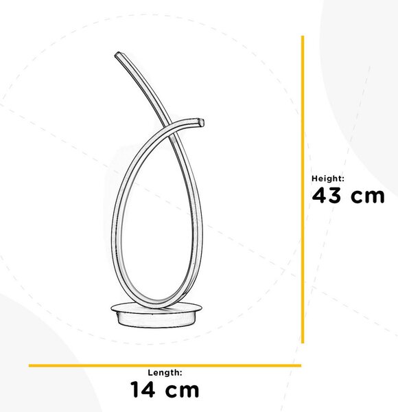 NAMIZNA LED-SVETILKA 14/14/43 cm