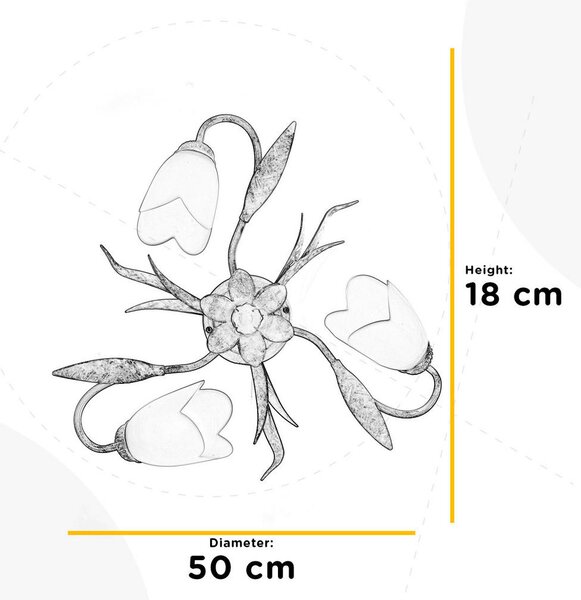 STROPNA SVETILKA 50/18/0 cm