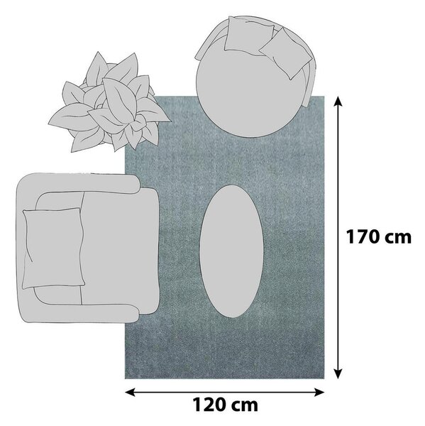 PREPROGA Z VISOKIM FLOROM ATA 7000 120/170 cm tkano bež