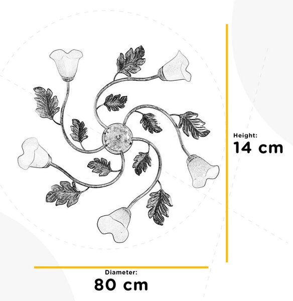 STROPNA SVETILKA 80/80/20 cm