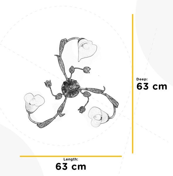 STROPNA SVETILKA 63/20 cm