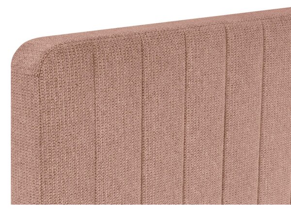 POSTELJA BOXSPRING 120 cm x 200 cm , tekstil starinsko roza