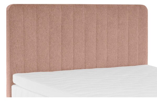 POSTELJA BOXSPRING 120 cm x 200 cm , tekstil starinsko roza