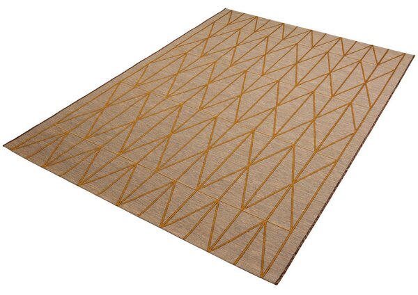 PREPROGA ZA ZUNANJO UPORABO Celeste 123/180 cm tkano barve šampanjca, sahara
