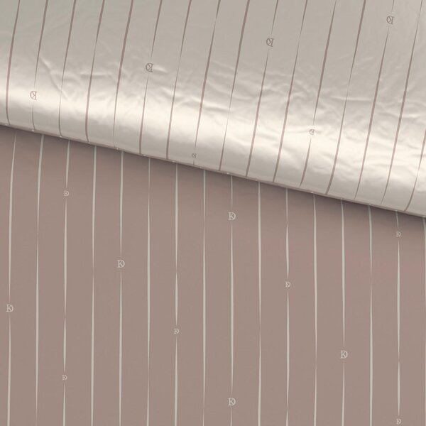 OBOJESTRANSKA POSTELJNINA STRIPES DK 200/200 cm saten bež