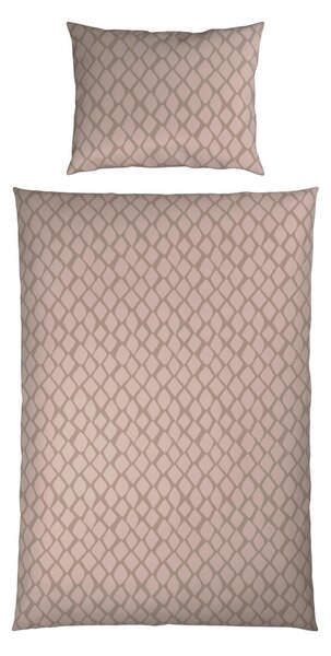 OBOJESTRANSKA POSTELJNINA STRIPES DK 140/200 cm saten bež
