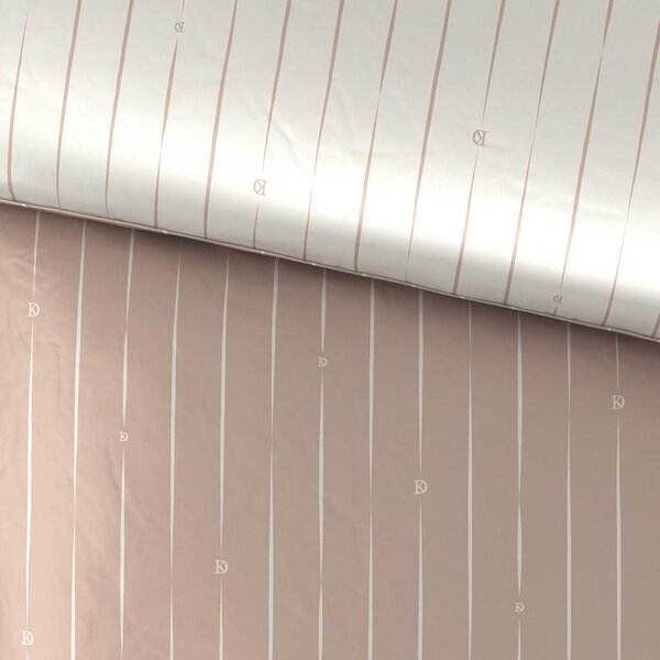 OBOJESTRANSKA POSTELJNINA STRIPES DK 200/200 cm saten bež
