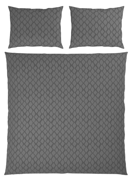 OBOJESTRANSKA POSTELJNINA STRIPES DK 200/200 cm saten antracit