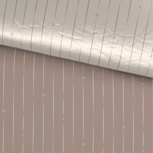 OBOJESTRANSKA POSTELJNINA STRIPES DK 140/200 cm saten bež