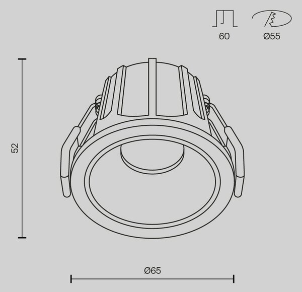 STROPNA SVETILKA Downlight 6,5/5,2 cm