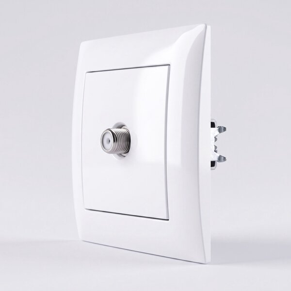 Antenska Vtičnica z Okvirjem OSTE JNH012-A WHITE