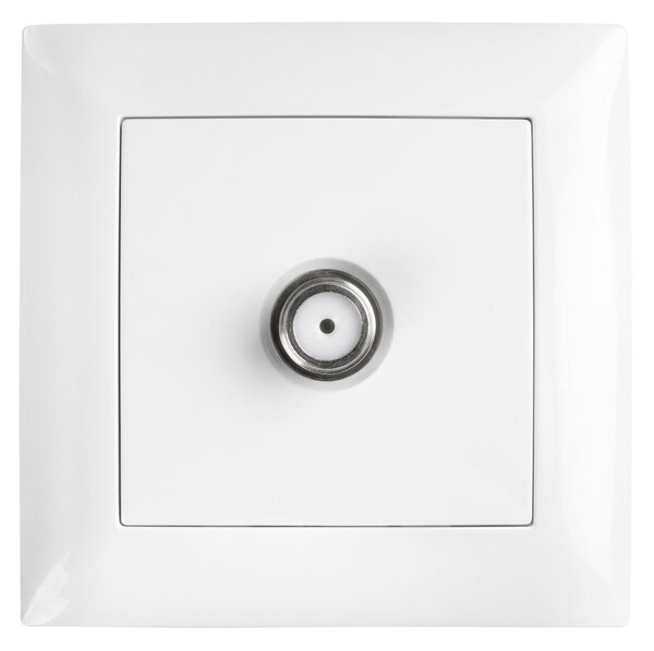 Antenska Vtičnica z Okvirjem OSTE JNH012-A WHITE