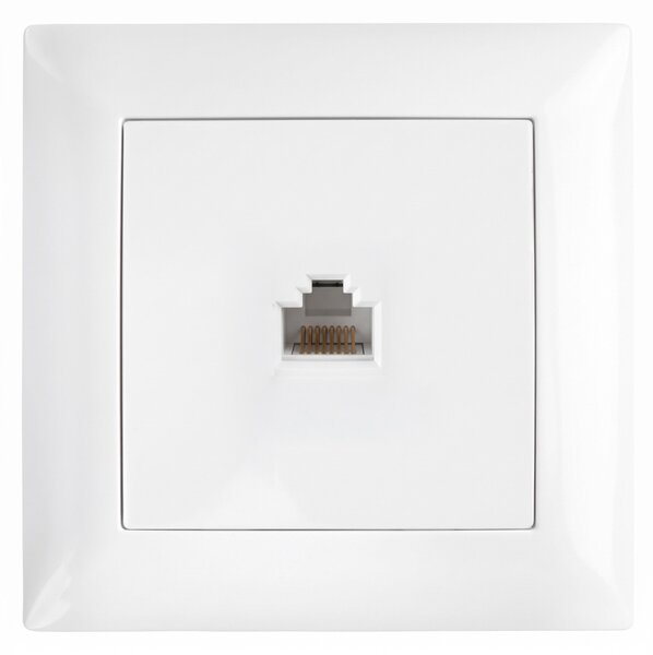 RJ45 Vtičnica z Okvirjem OSTE JNH010-S WHITE