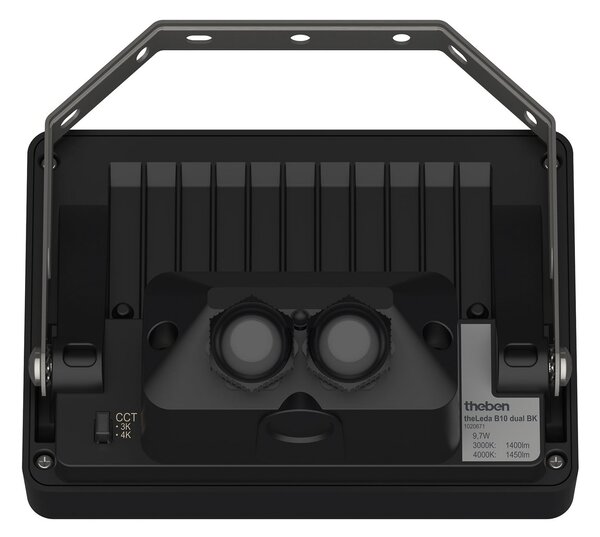 Theben LED-zunanji stenski reflektor theLeda B10 dual, črn, IP65, Črna, Kovina, Stenski reflektor