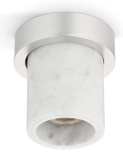 DESIGN BY US Stropna svetilka Miss Marble, Carrara/srebrna, GU10 MR11, zatemnjen, Bela, Kopalnica, Marmor, Dizajn