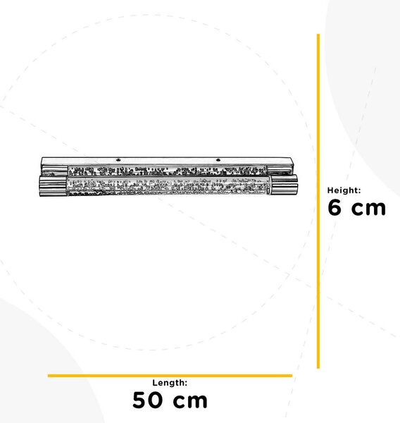 STENSKA SVETILKA ZA KOPALNICO 50/6/6 cm 4000 K