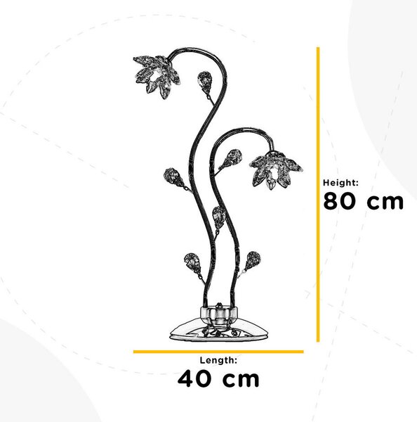KRISTALNA NAMIZNA SVETILKA 40/80 cm