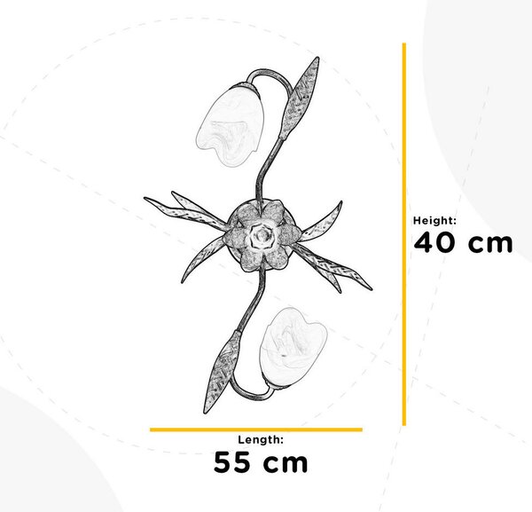 STROPNA SVETILKA 55/40/18 cm