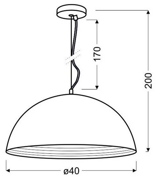 VISEČA SVETILKA 40/40/110 cm 60 W E27