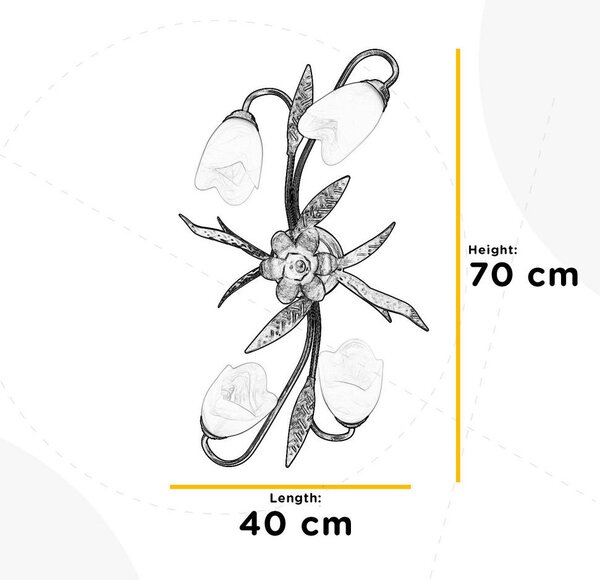 STROPNA SVETILKA 40/18/70 cm